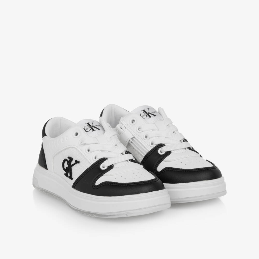 Calvin Klein-Кроссовки из искусственной кожи черно-белые для мальчиков | Childrensalon Outlet