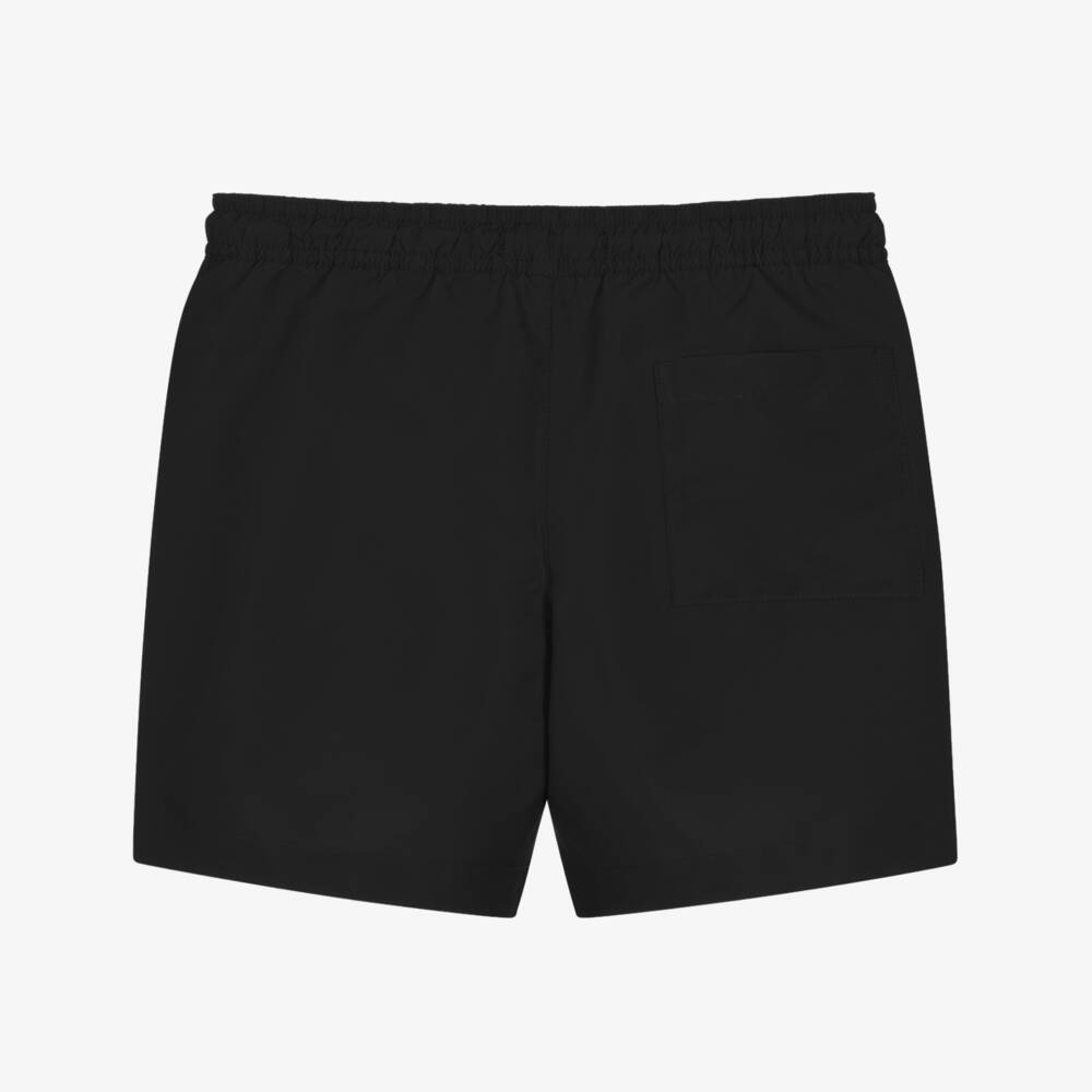 Calvin Klein-Boys Black & White Logo Swim Shorts | Childrensalon Outlet