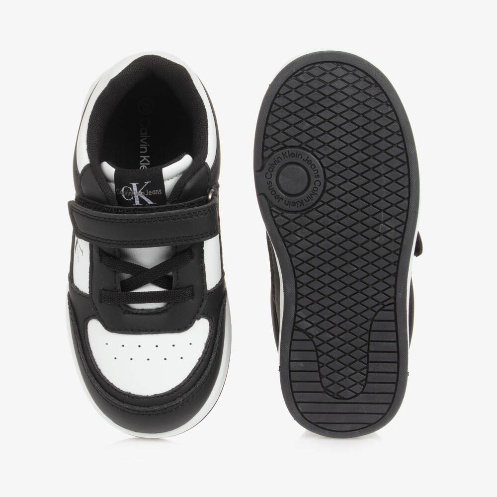 Calvin Klein-Boys Black & White Logo Trainers | Childrensalon Outlet