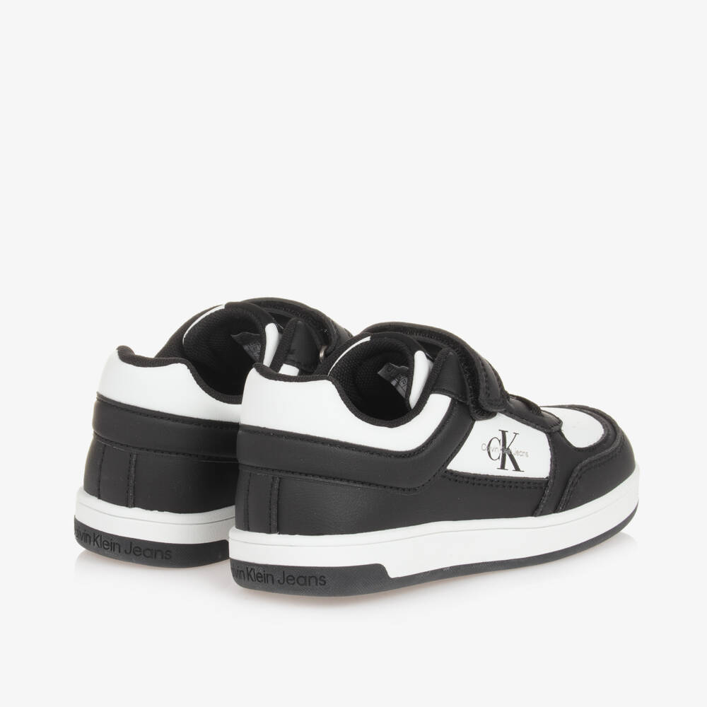 Calvin Klein-Boys Black & White Logo Trainers | Childrensalon Outlet