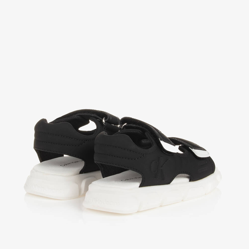 Calvin Klein-Boys Black & White Sandals | Childrensalon Outlet