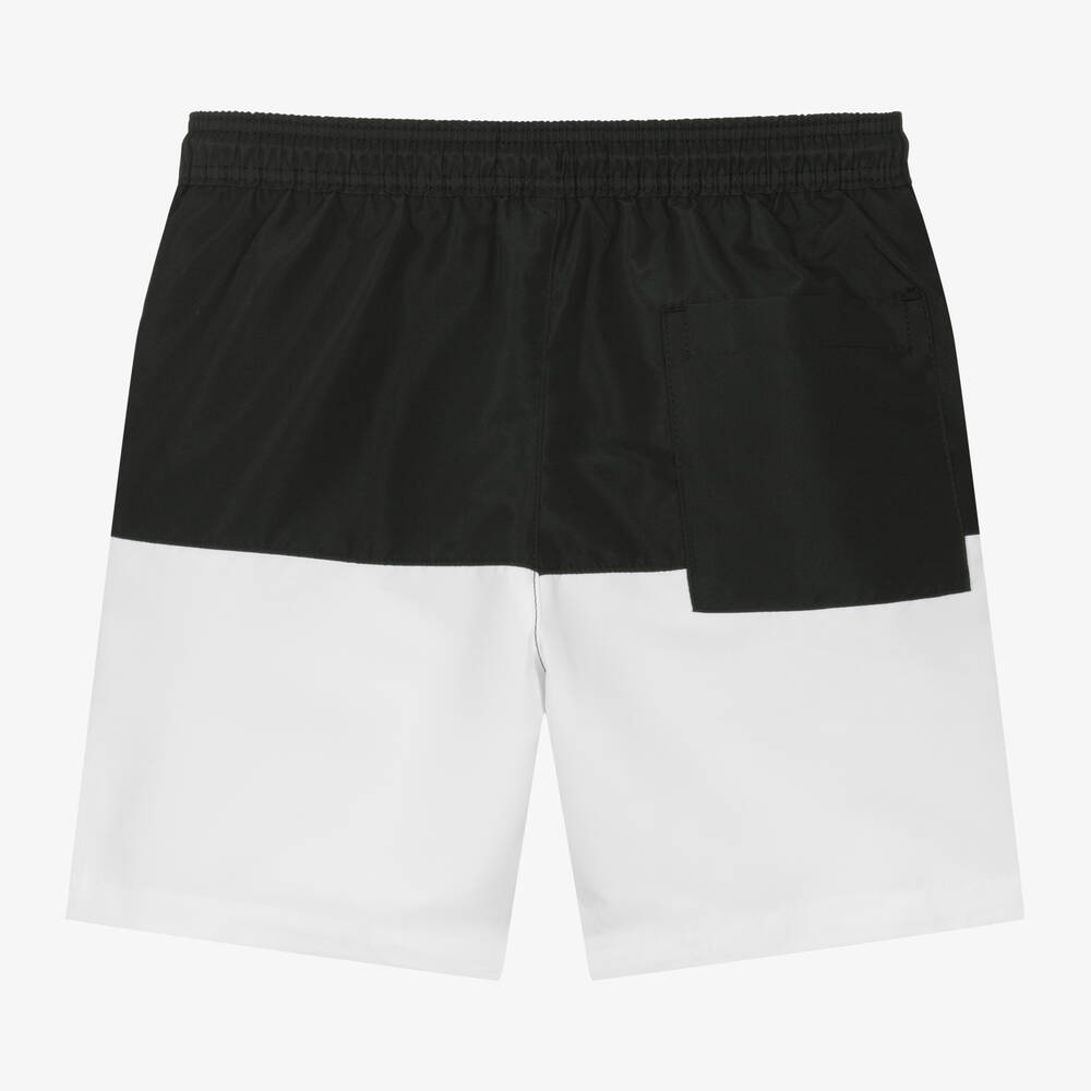 Calvin Klein Boys Black White Swim Shorts