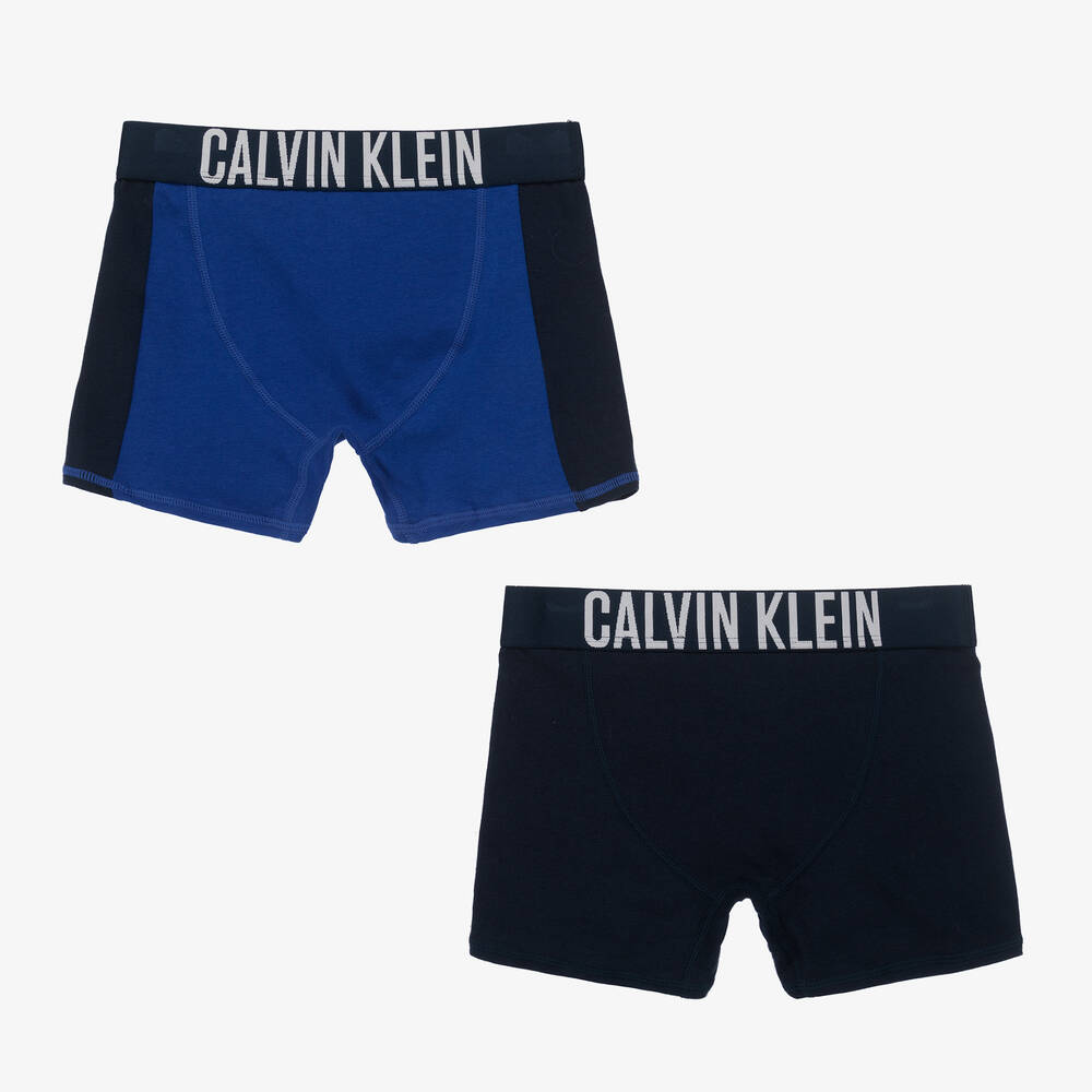Calvin Klein-Boys Blue Boxers (2 Pack) | Childrensalon Outlet