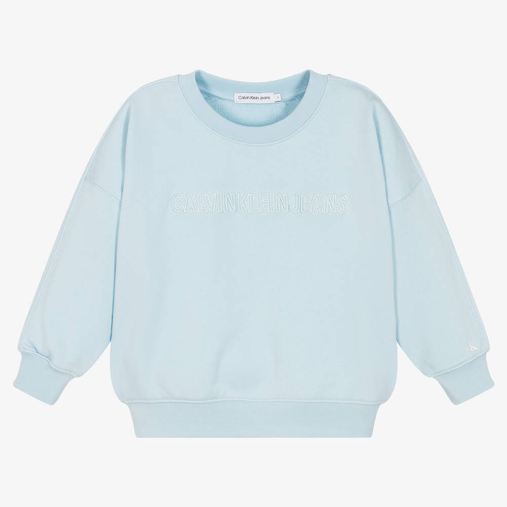 Calvin Klein Jeans - Sweat bleu en coton garçon | Childrensalon