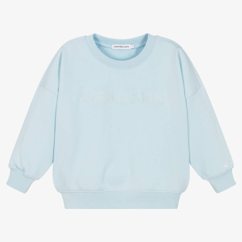 Calvin Klein Jeans - Blaues Baumwoll-Sweatshirt | Childrensalon