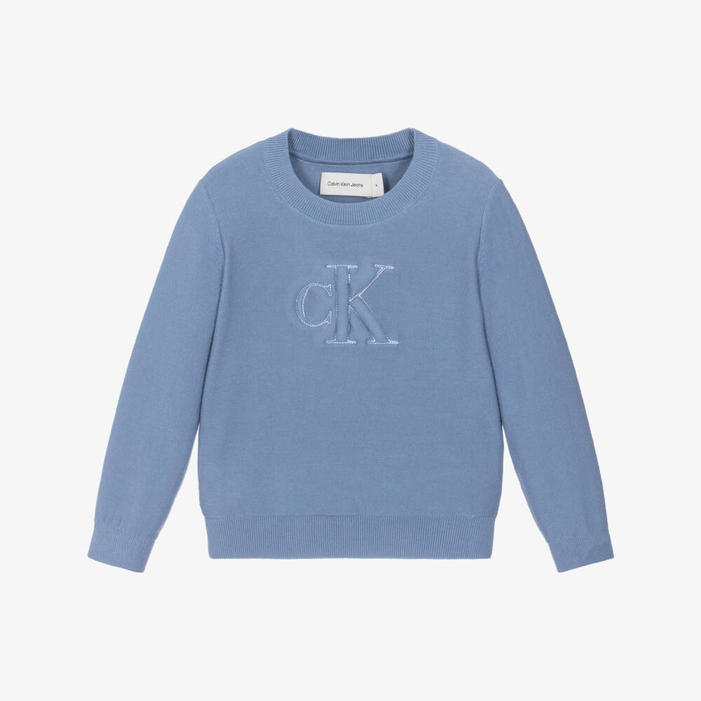 Calvin Klein-Свитер синий с логотипом для мальчиков | Childrensalon Outlet