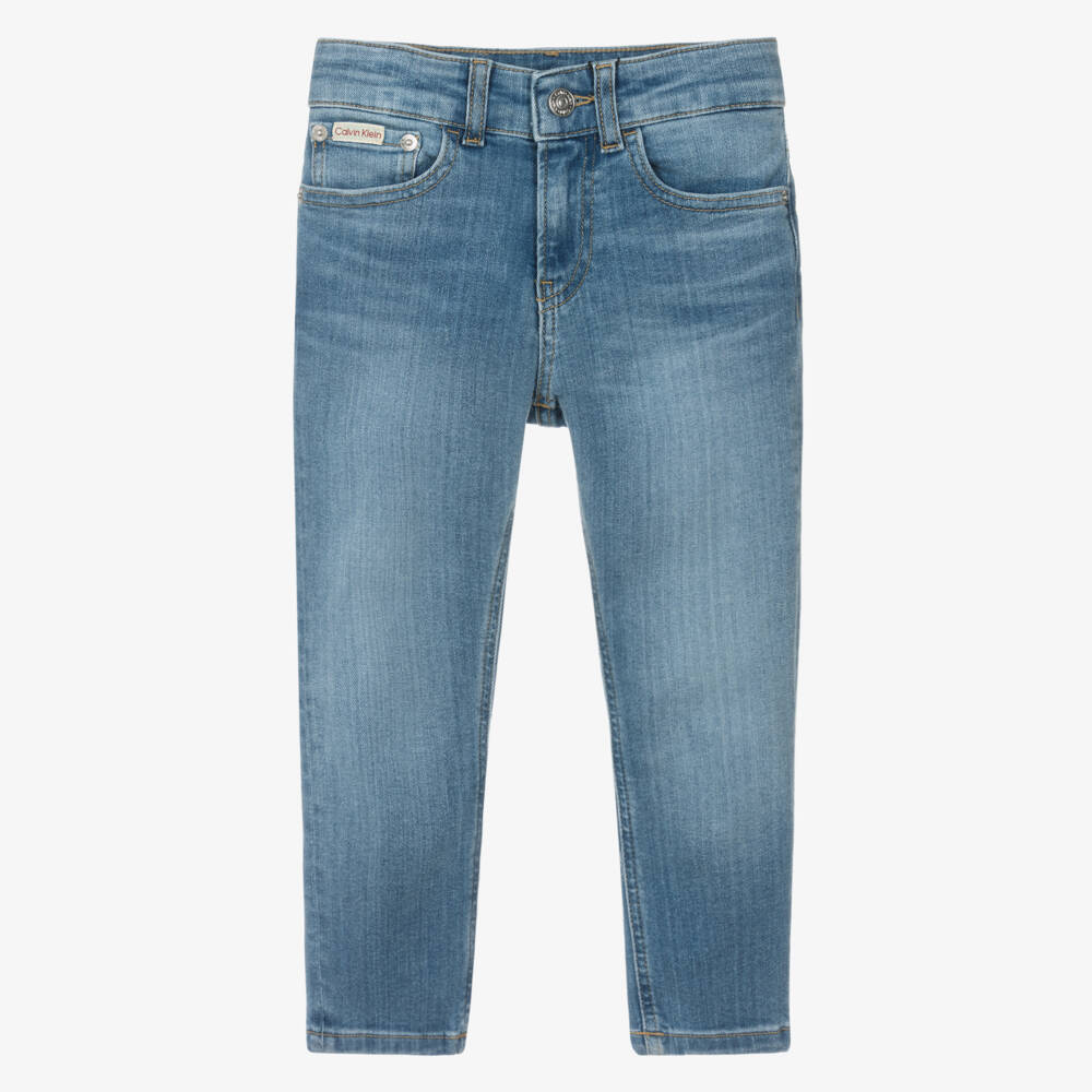 Calvin Klein-Boys Blue Denim Dad Jeans | Childrensalon Outlet