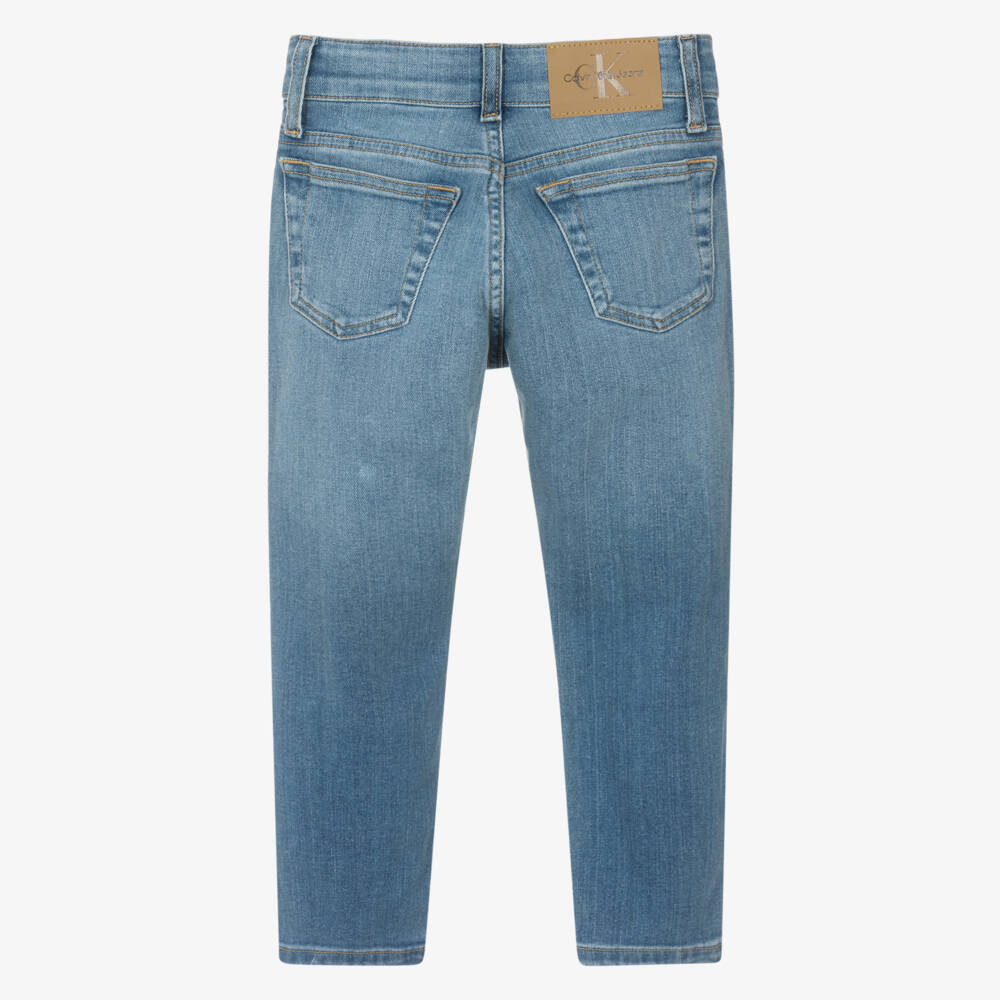 Calvin Klein-Boys Blue Denim Dad Jeans | Childrensalon Outlet