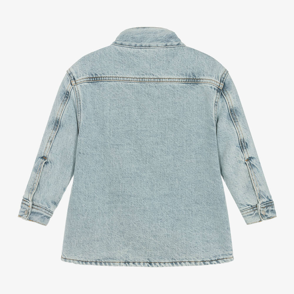 Calvin Klein-Boys Blue Denim Half-Zip Jacket | Childrensalon Outlet