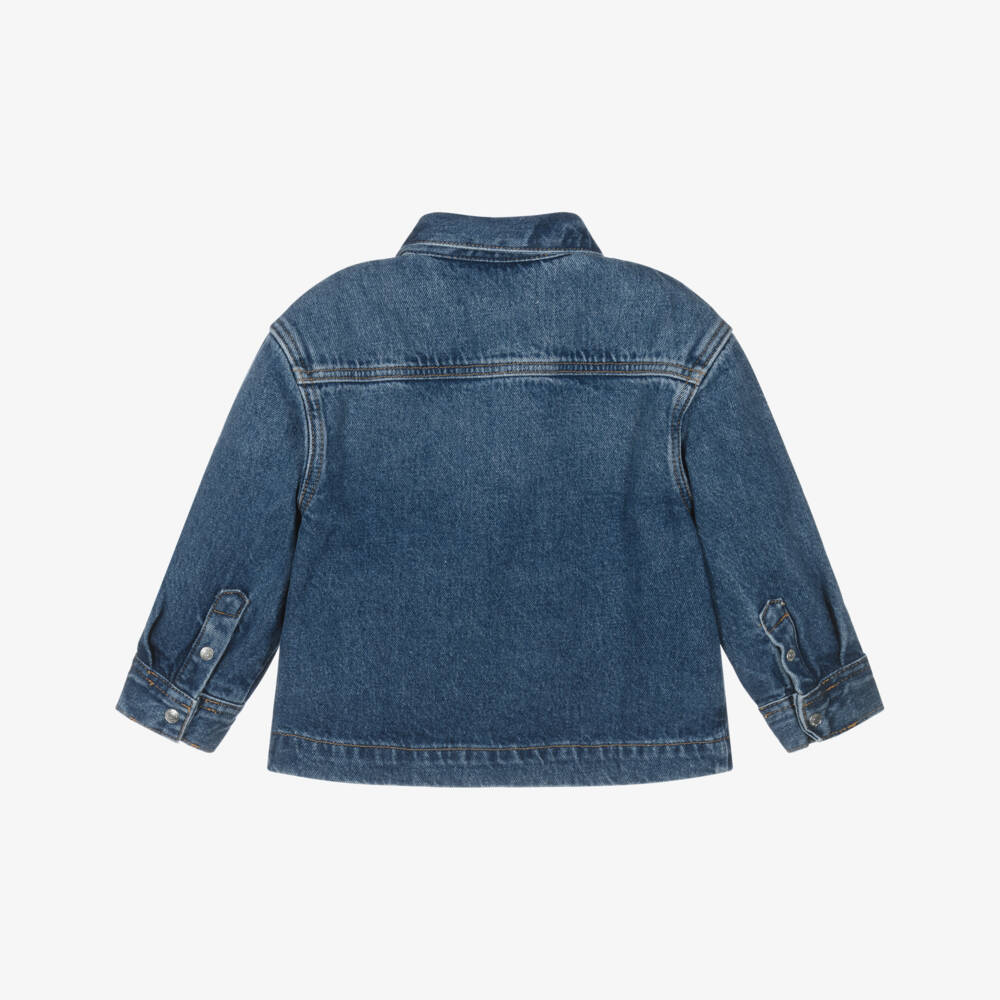 Calvin Klein-Boys Blue Denim Shirt with Poppers | Childrensalon Outlet