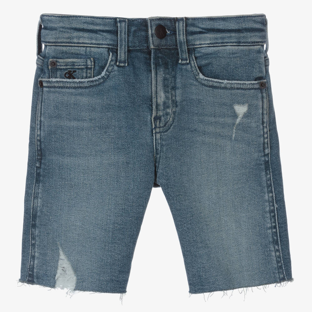 Calvin Klein Jeans - Boys Blue Denim Shorts | Childrensalon