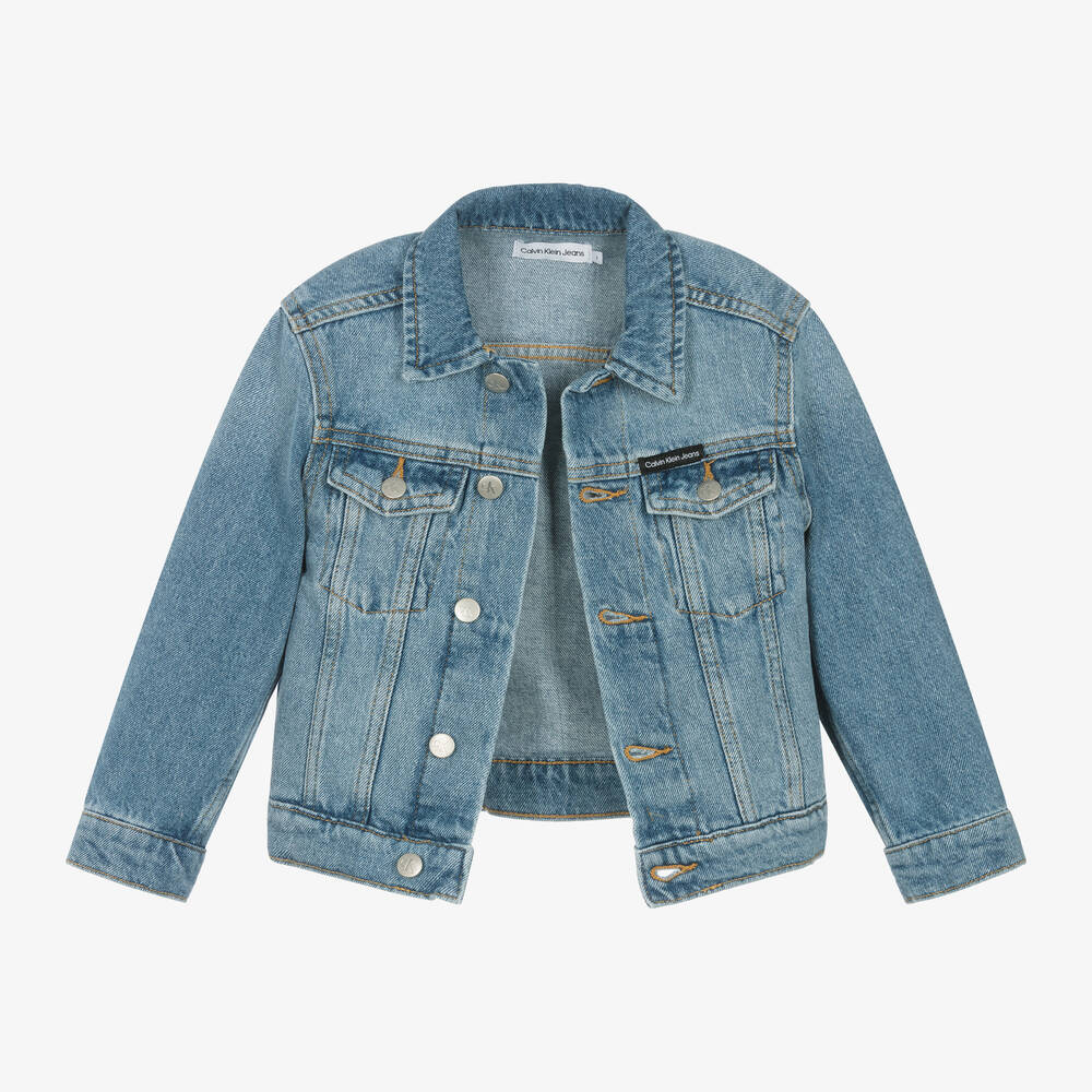 Calvin Klein Boys Blue Denim Trucker Jacket