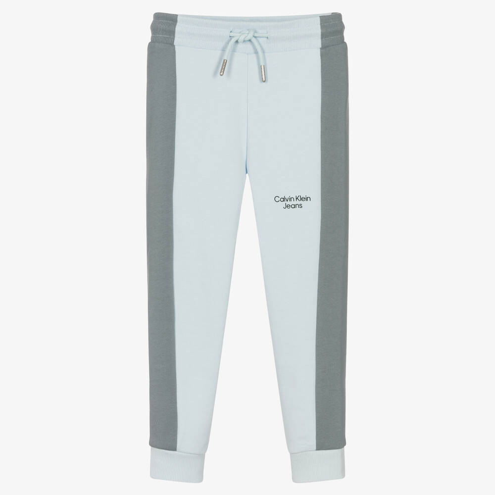 Calvin Klein Jeans - Bas de jogging bleu et gris garçon | Childrensalon