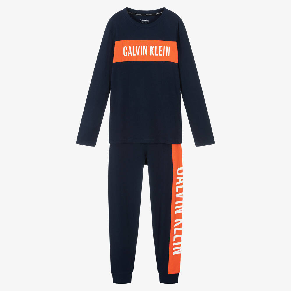 Calvin Klein - Boys Blue Logo Pyjamas | Childrensalon