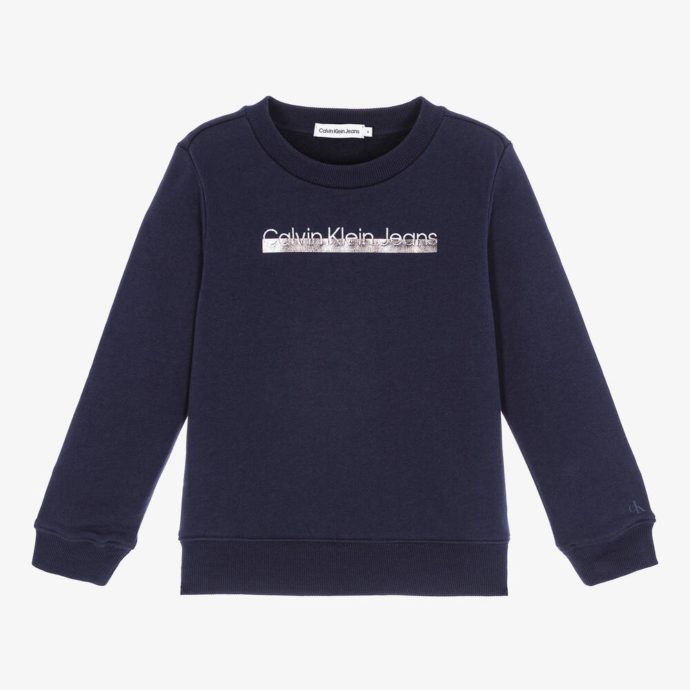 Blue calvin klein sweatshirt deals