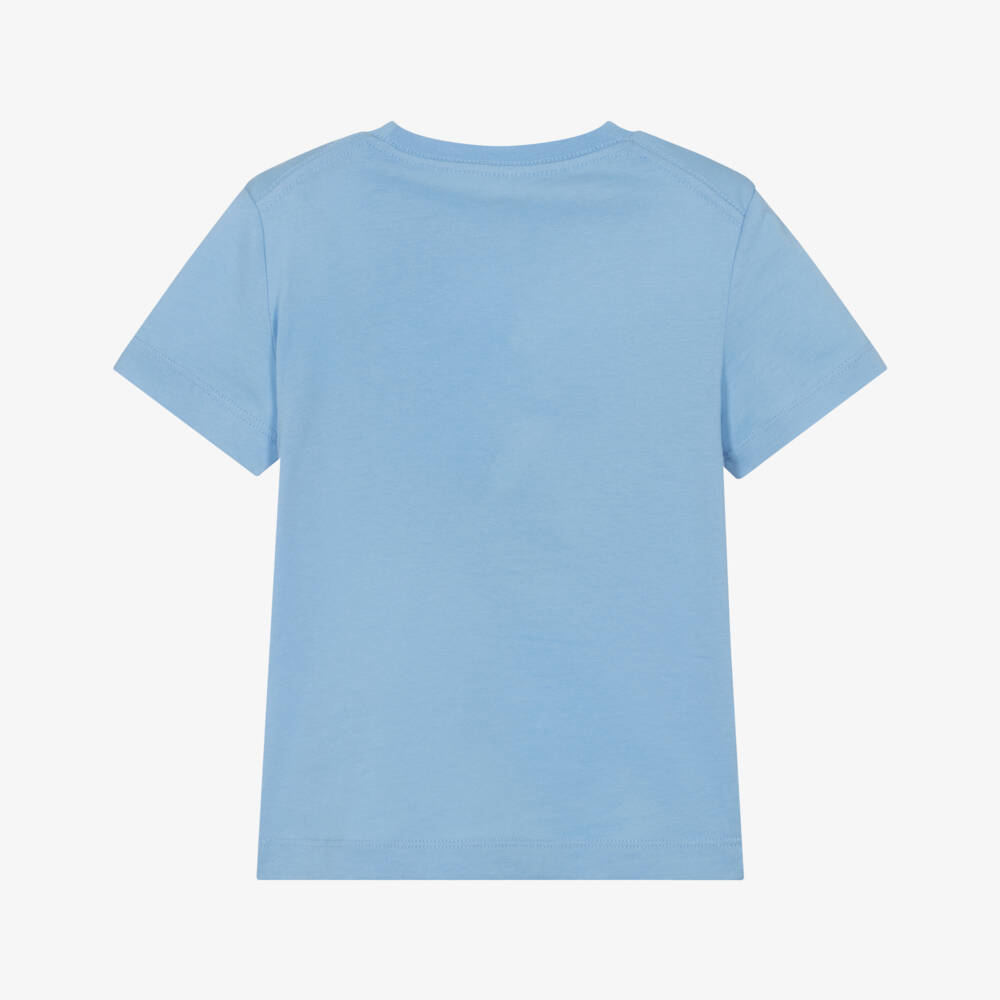 Calvin Klein-Boys Blue Monogram Cotton Tee | Childrensalon Outlet