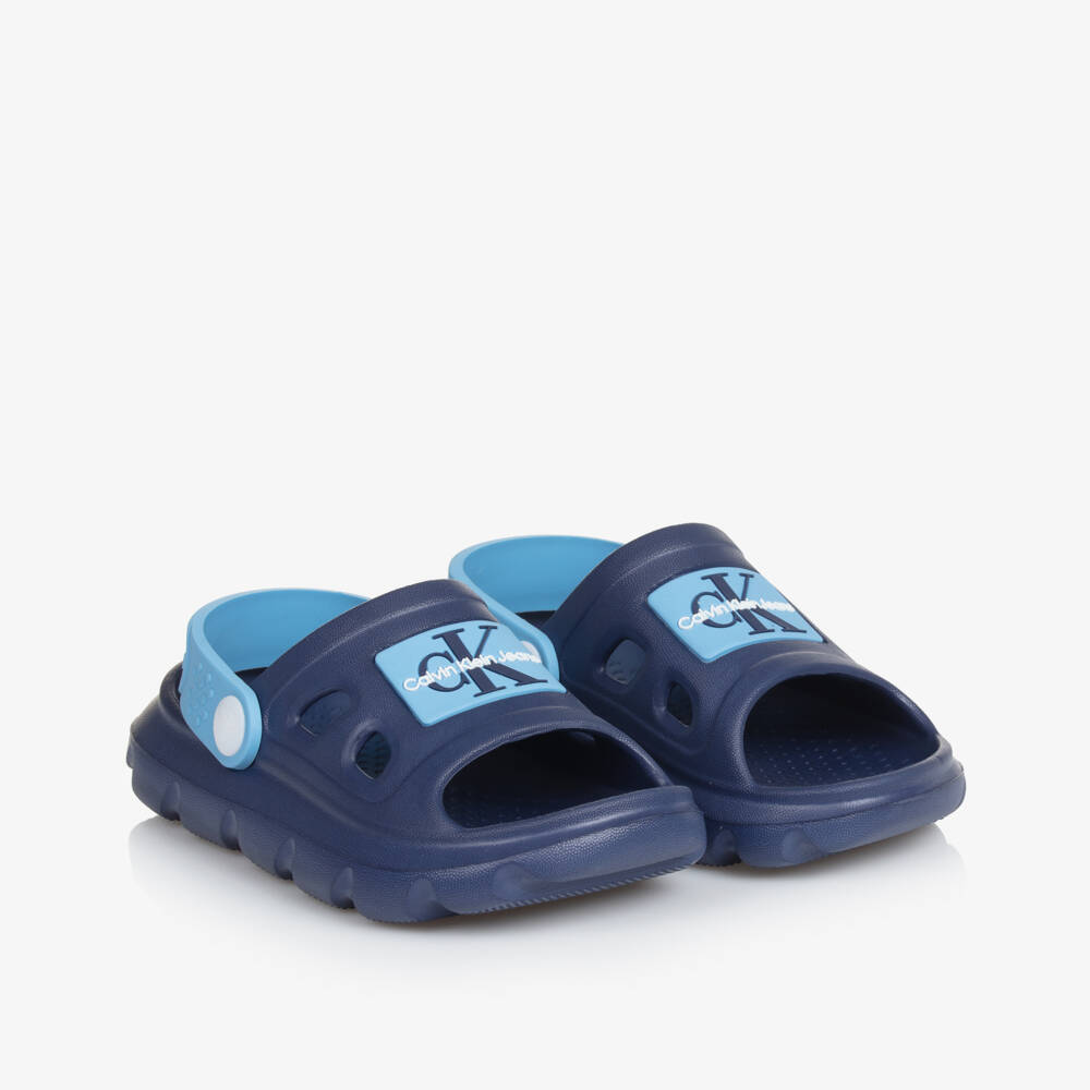 Calvin Klein-صنادل صبيانية زرقاء بنقشة | Childrensalon Outlet