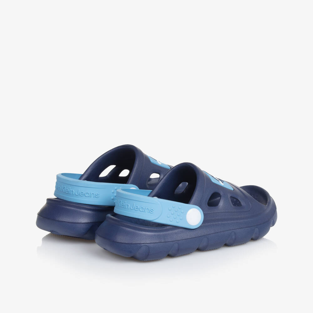 Calvin Klein-Boys Blue Patterned Clog Sandals | Childrensalon Outlet