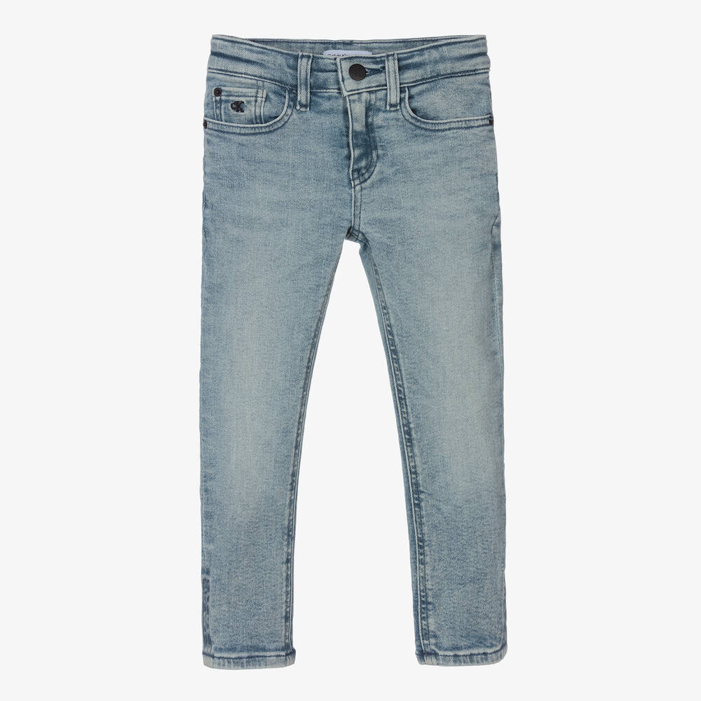 Calvin Klein Jeans - Boys Blue Slim Fit Denim Jeans | Childrensalon