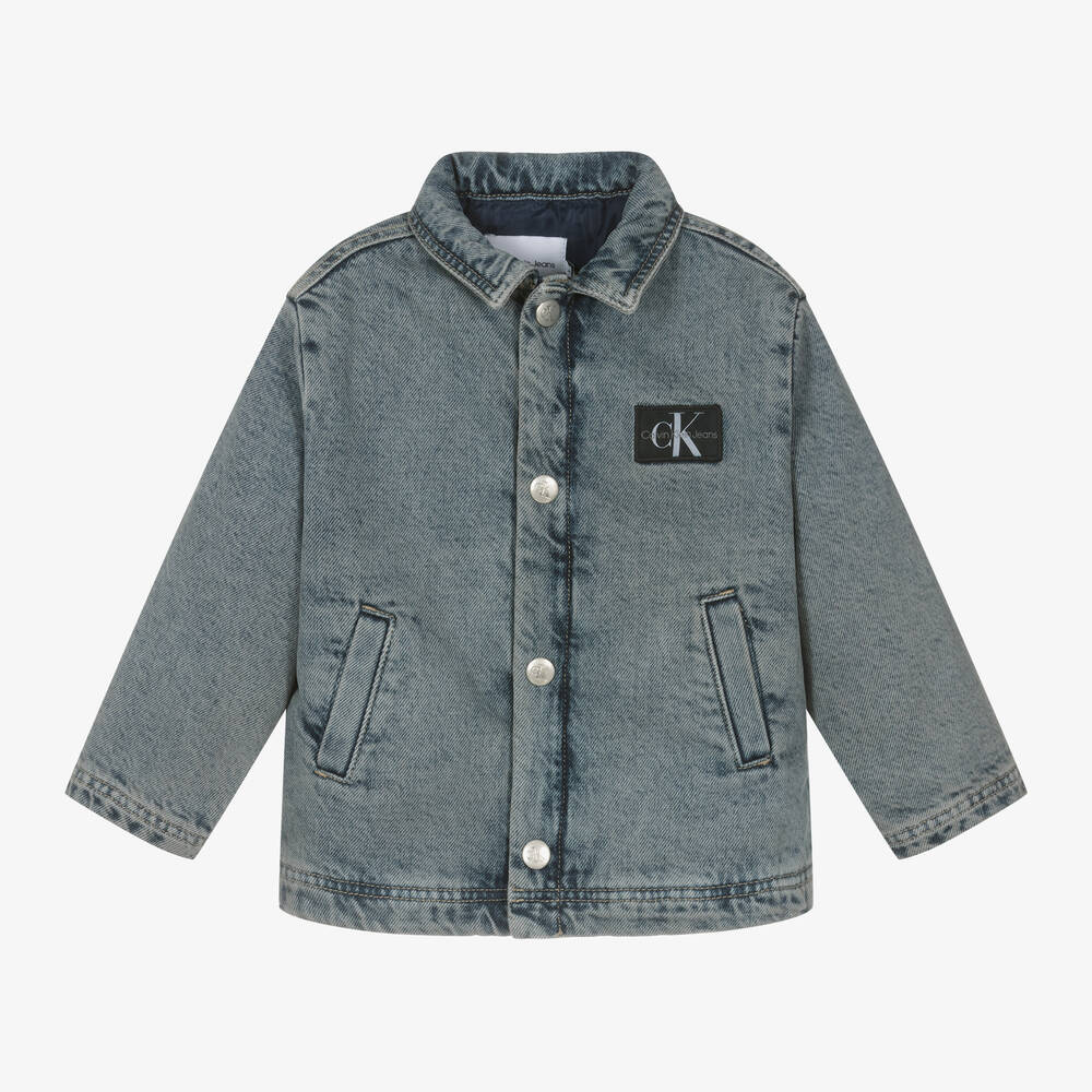 Calvin Klein-Boys Blue Stonewash Denim Jacket | Childrensalon Outlet
