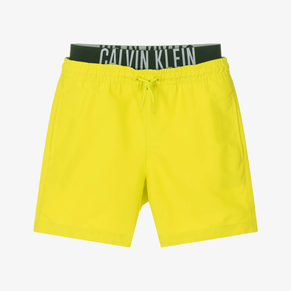 Calvin Klein-Boys Bright Yellow Beach Shorts | Childrensalon Outlet