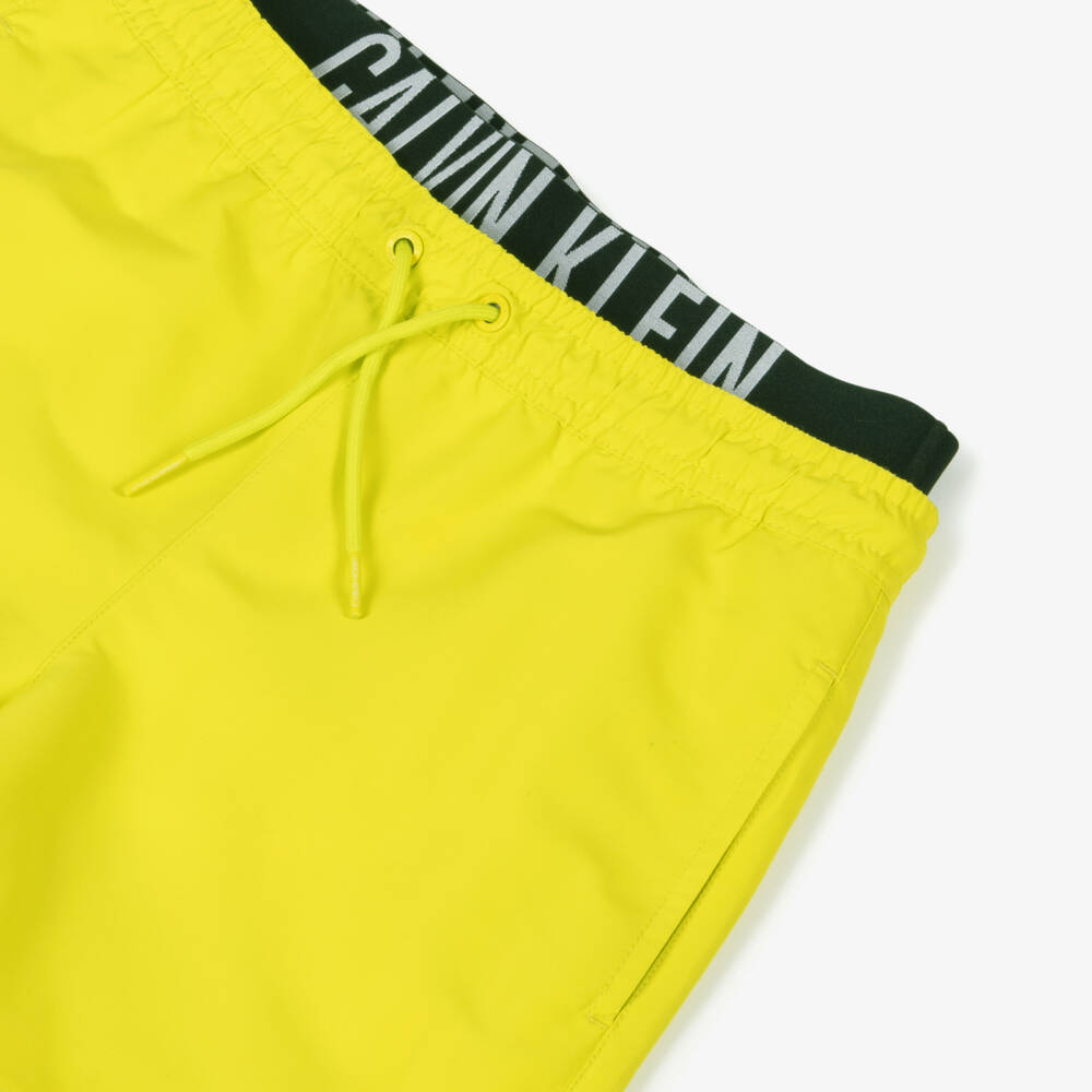Calvin Klein-Boys Bright Yellow Beach Shorts | Childrensalon Outlet