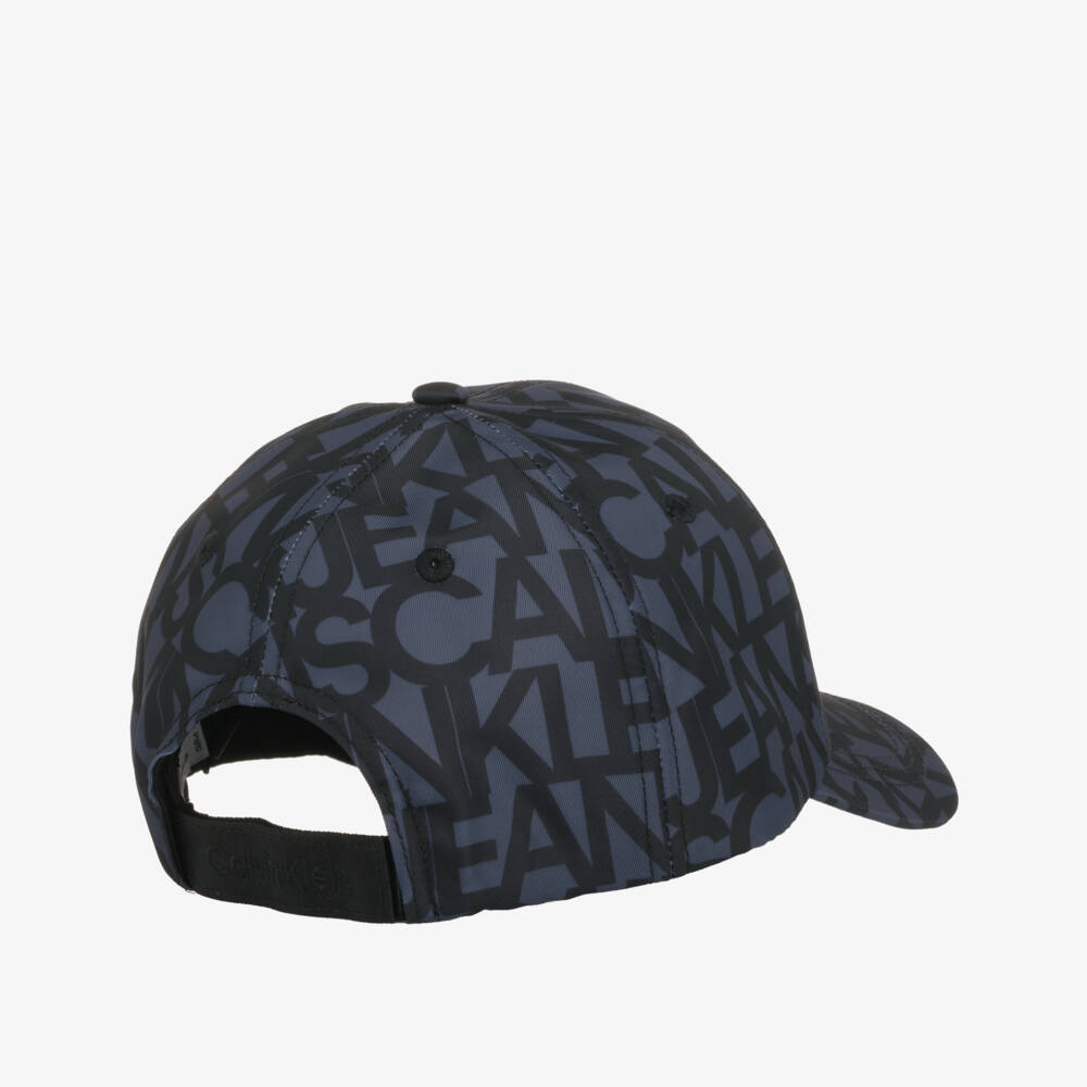 Calvin Klein-Boys Charcoal Allover Logo Cap | Childrensalon Outlet