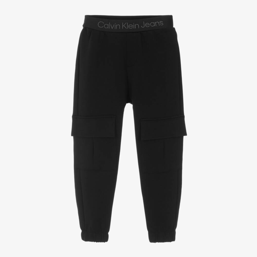 Calvin Klein-Boys Charcoal Cargo Trousers | Childrensalon Outlet