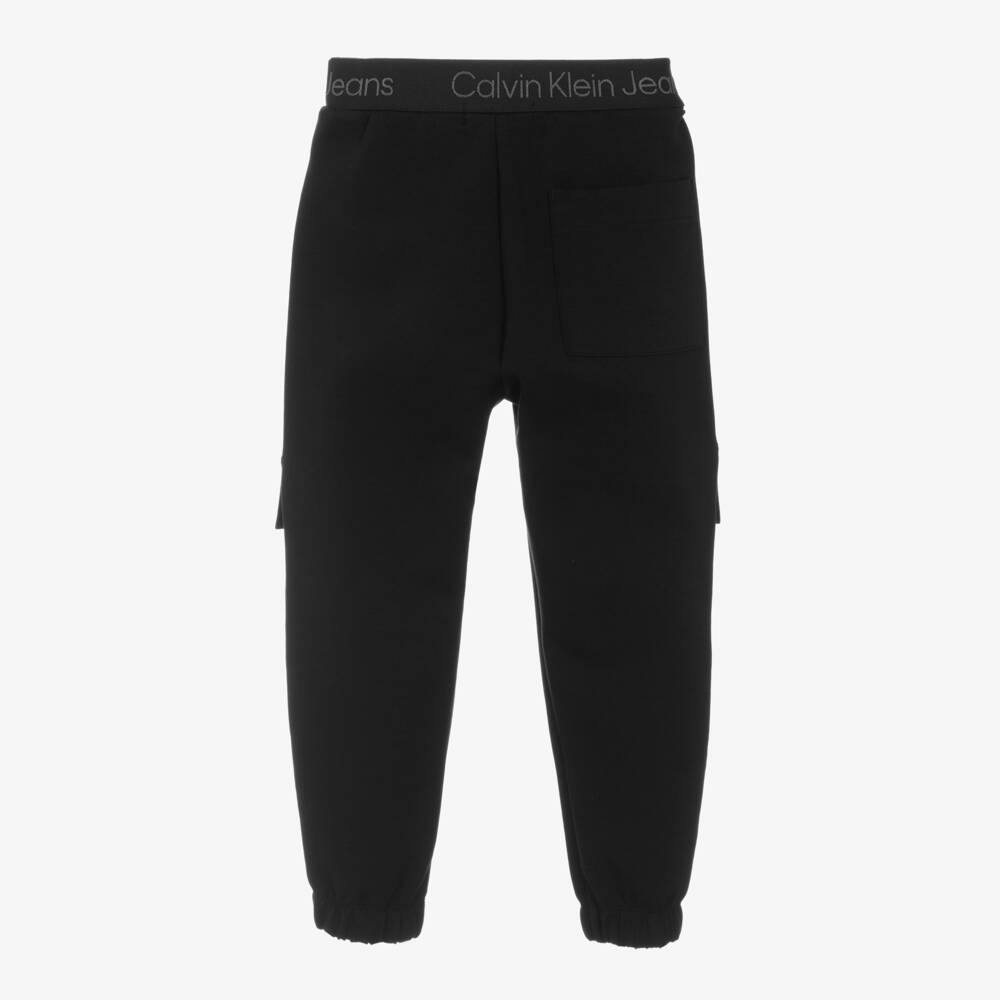 Calvin Klein-Boys Charcoal Cargo Trousers | Childrensalon Outlet