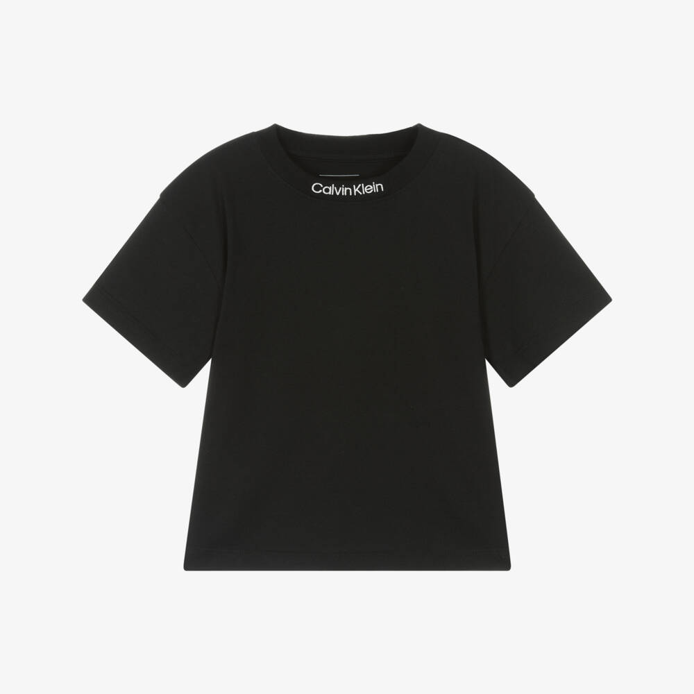 Calvin Klein-Футболка из хлопка угольного цвета для мальчиков | Childrensalon Outlet