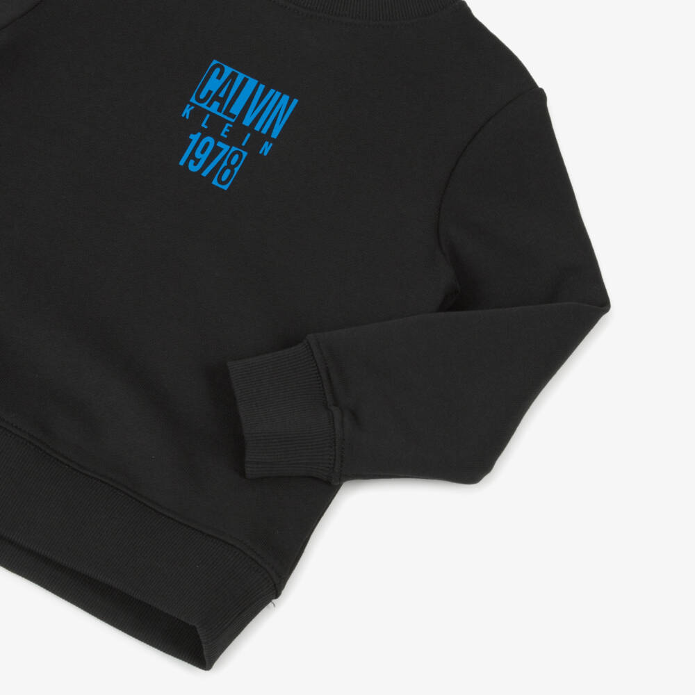 Calvin Klein-Boys Classic Black Logo Cotton Top | Childrensalon Outlet