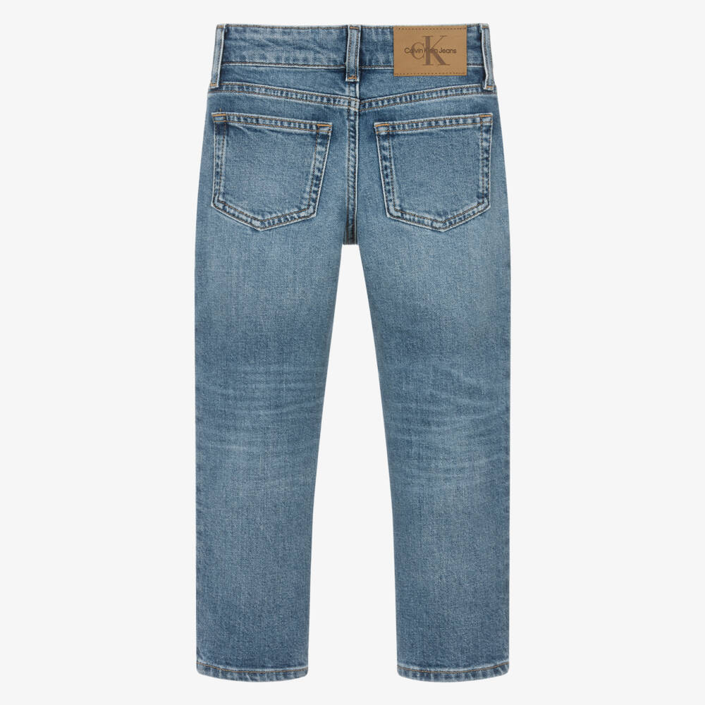 Calvin Klein-Boys Classic Blue Straight Denim Pants | Childrensalon Outlet
