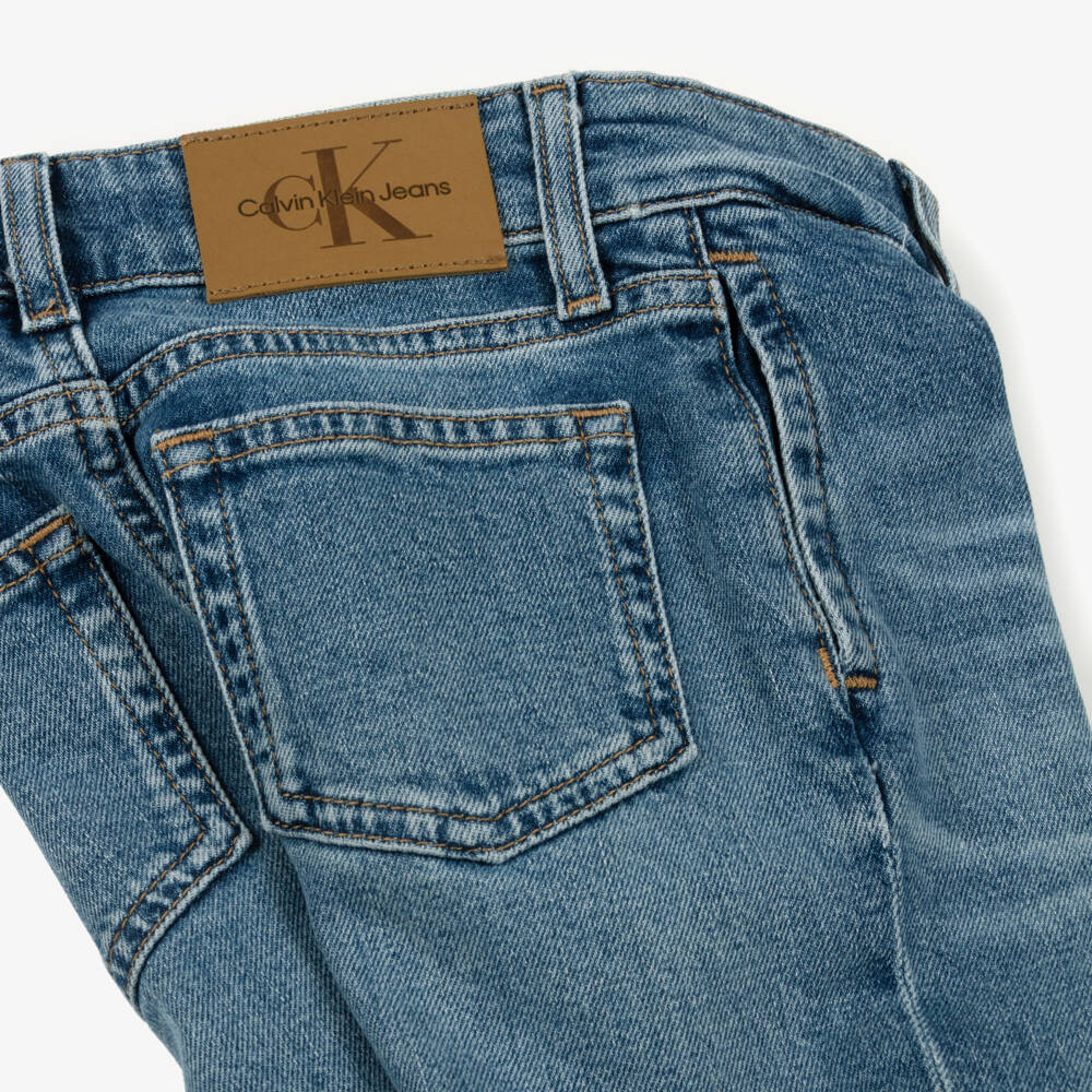 Calvin Klein-Boys Classic Blue Straight Denim Pants | Childrensalon Outlet