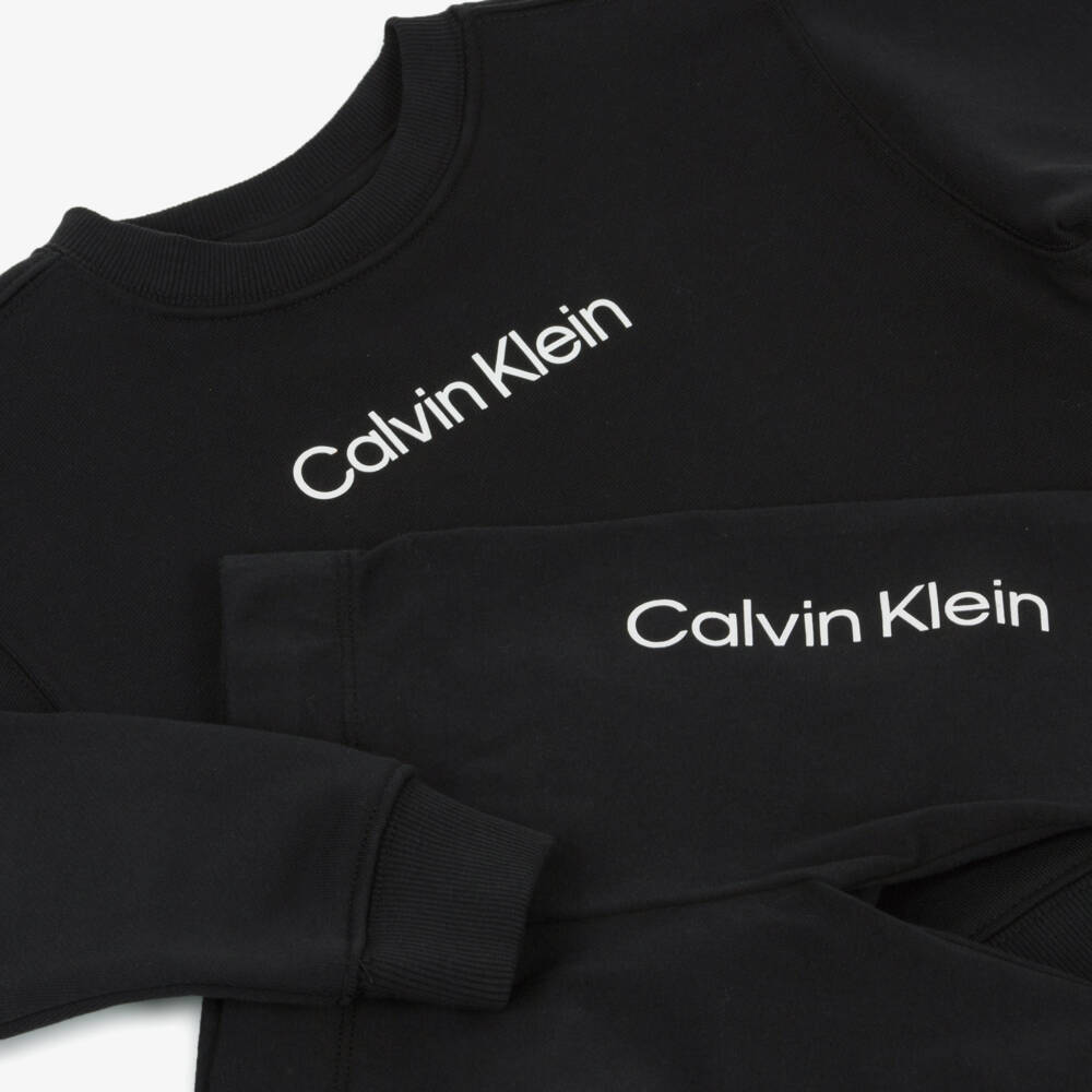 Calvin Klein-Классический комплект из черного трикотажа для мальчиков | Childrensalon Outlet