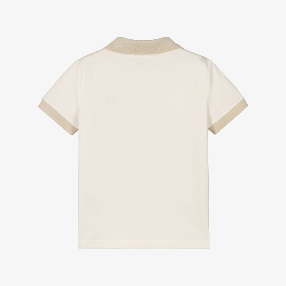 Calvin Klein-Boys Classic Ivory Piqué Polo | Childrensalon Outlet