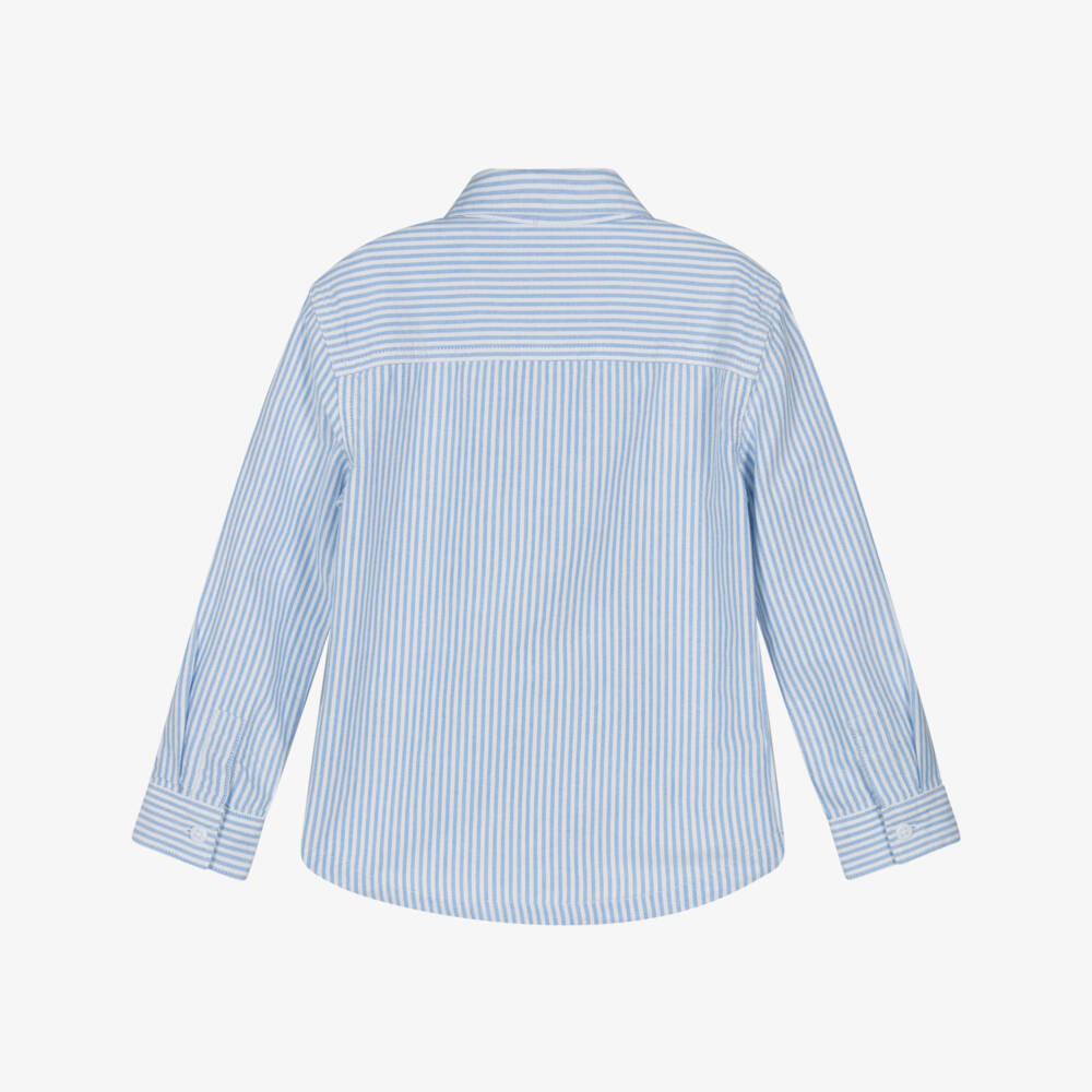 Calvin Klein-قميص أوكسفورد كلاسيكي مخطط للأولاد | Childrensalon Outlet