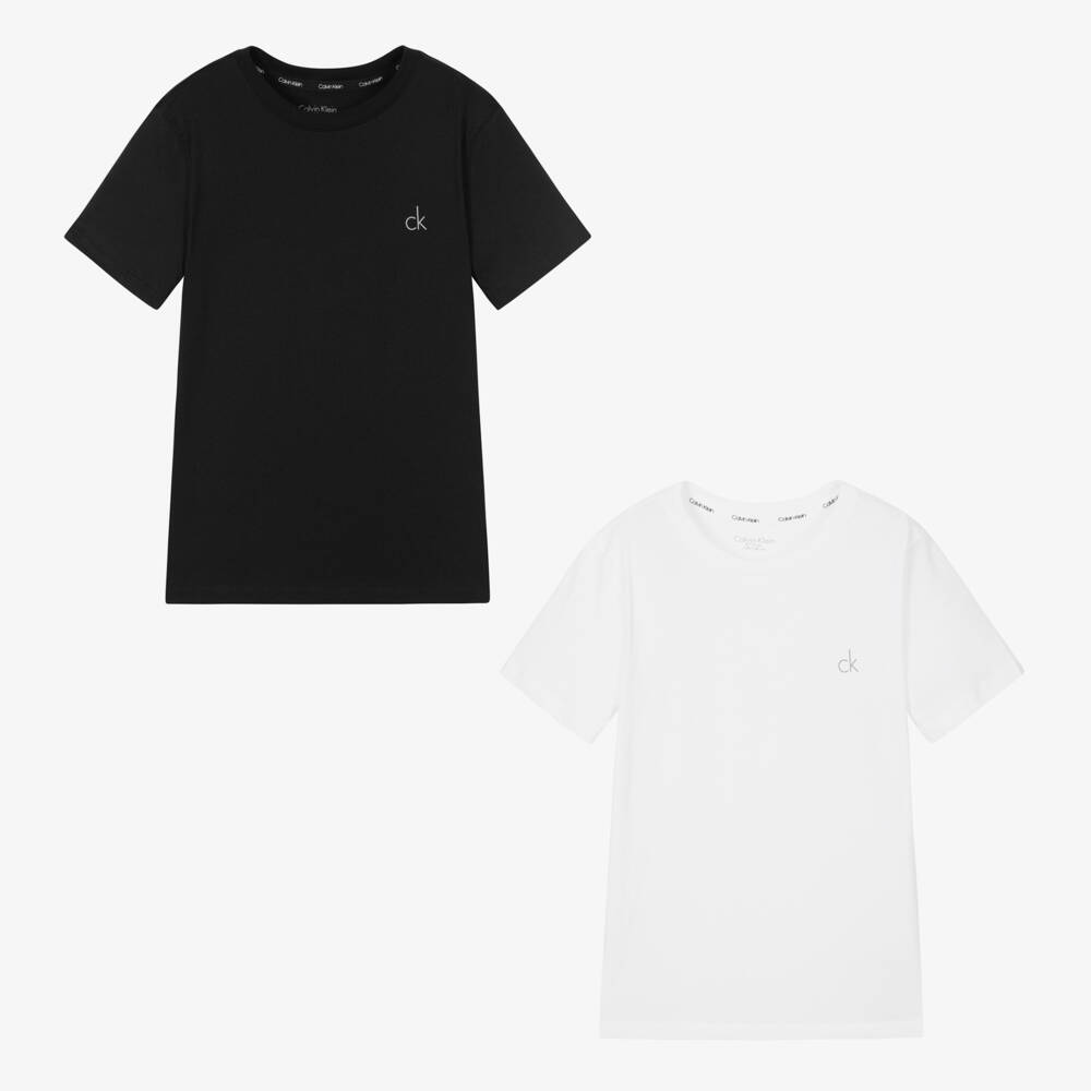 Calvin Klein-Boys Cotton Logo Tees Duo | Childrensalon Outlet