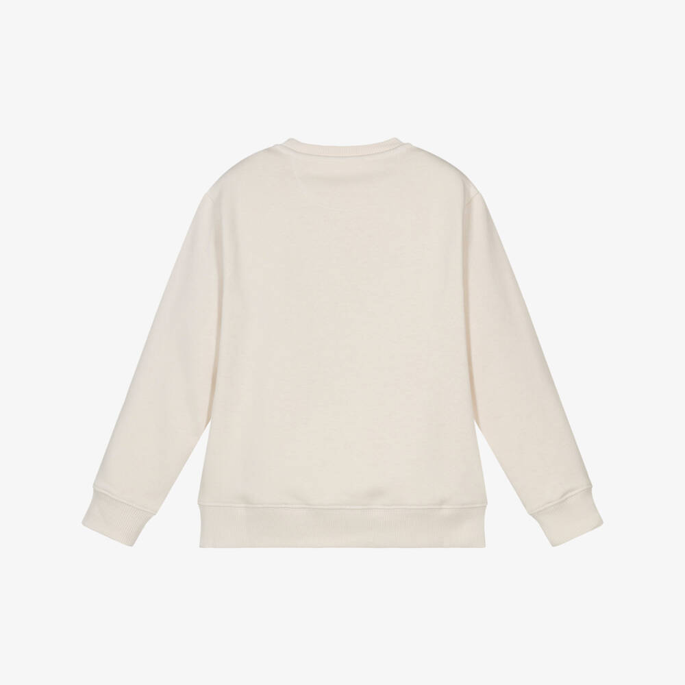 Calvin Klein-Boys Cozy Knit Beige Sweater | Childrensalon Outlet