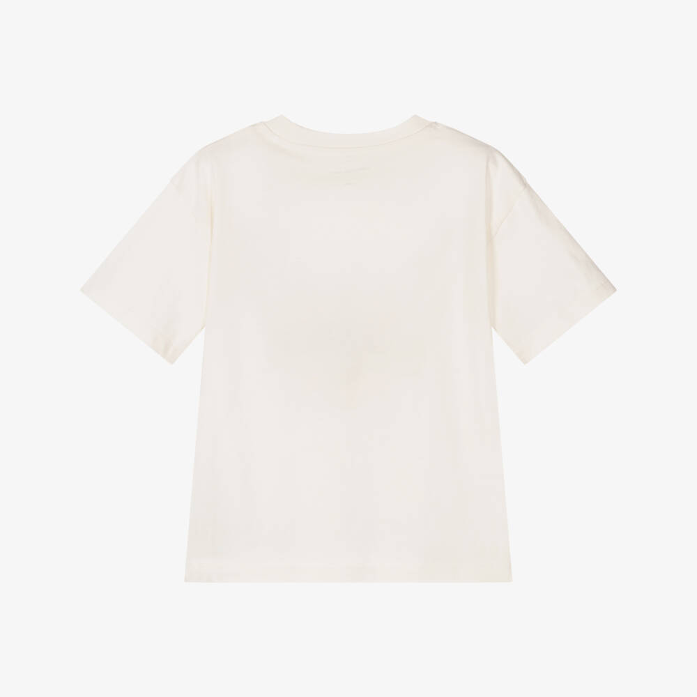Calvin Klein-Boys Creamy Cotton Tee with Bold Print | Childrensalon Outlet