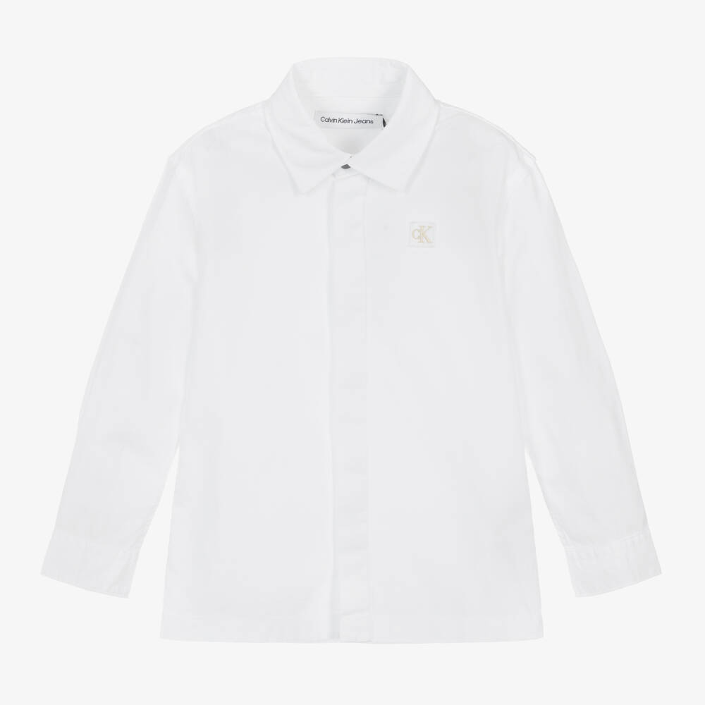 Calvin Klein-Boys Crisp Cotton Poplin Shirt | Childrensalon Outlet
