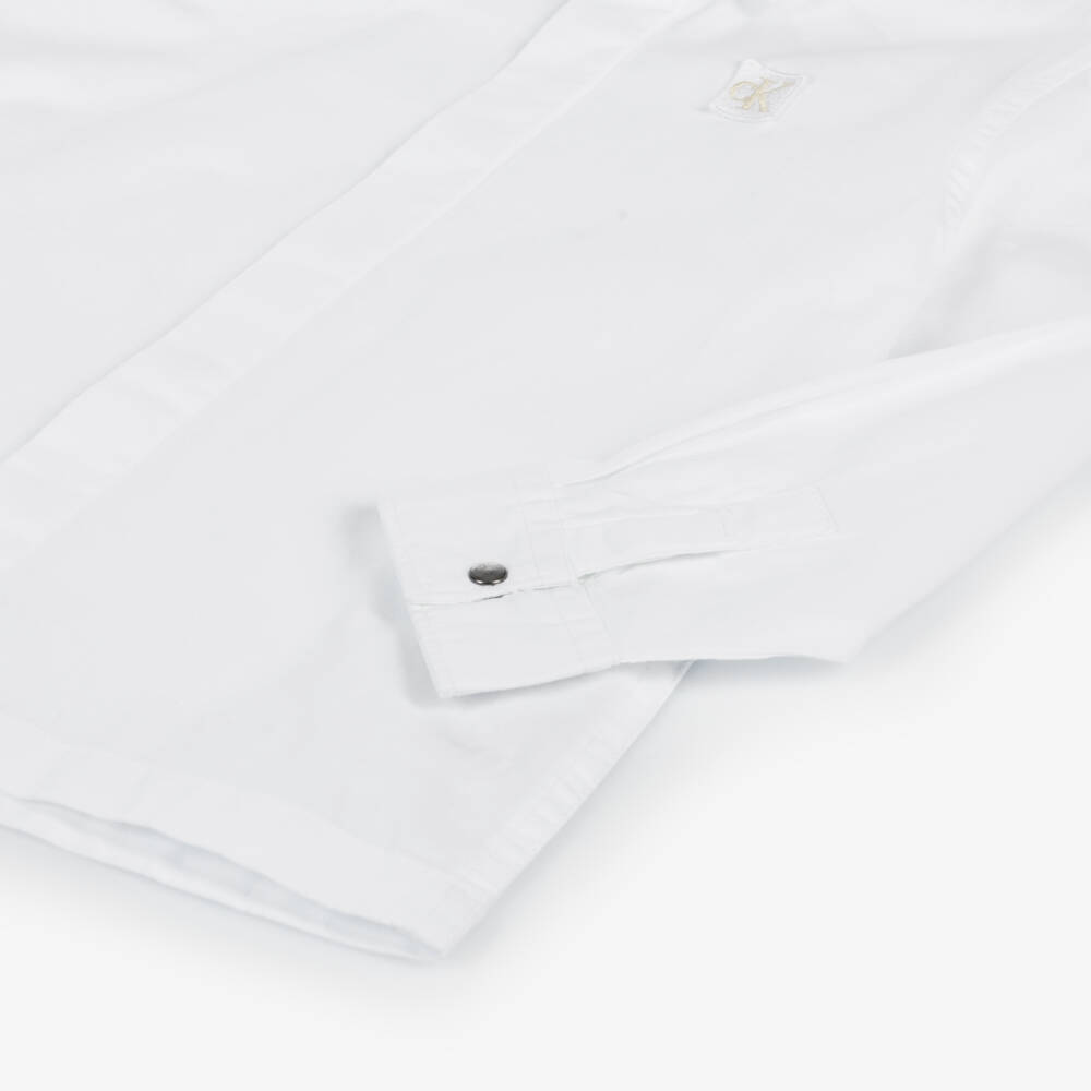 Calvin Klein-Boys Crisp Cotton Poplin Shirt | Childrensalon Outlet