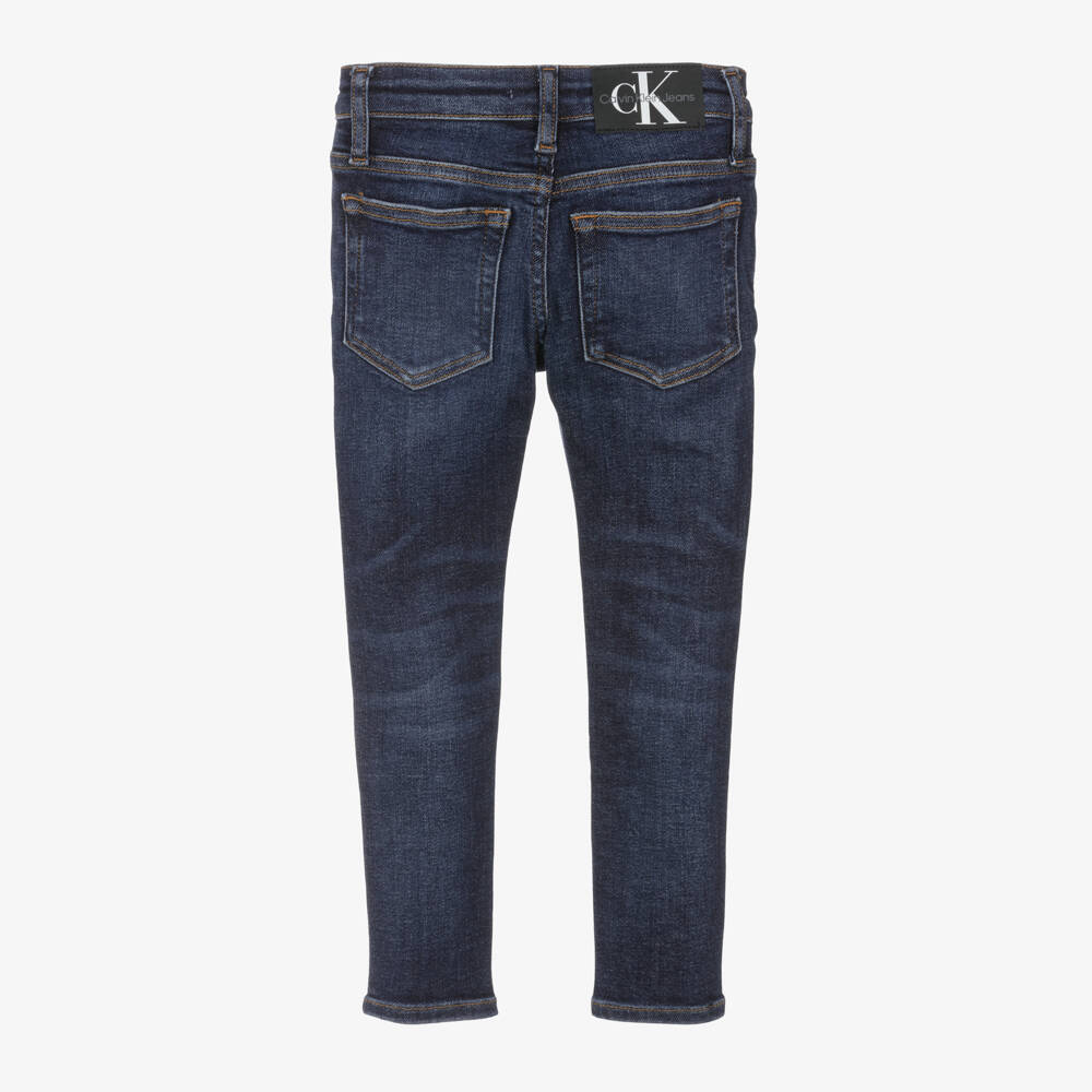 Calvin Klein-Boys Dark Denim Slim Trousers | Childrensalon Outlet