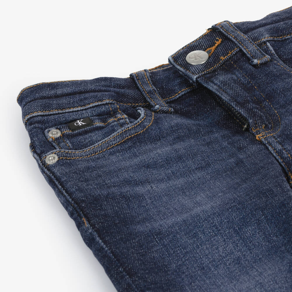 Calvin Klein-Boys Dark Denim Slim Trousers | Childrensalon Outlet