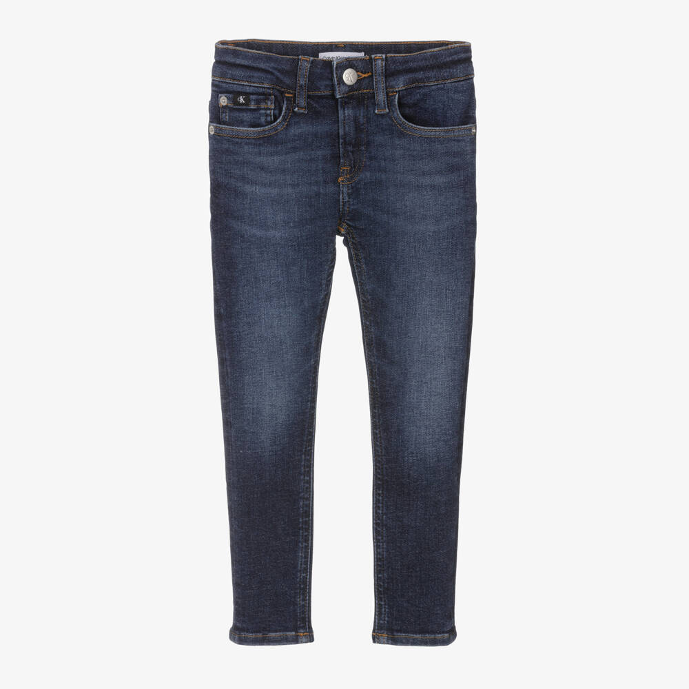 Calvin Klein-جينز سكيني دنيم لون أزرق للأولاد | Childrensalon Outlet