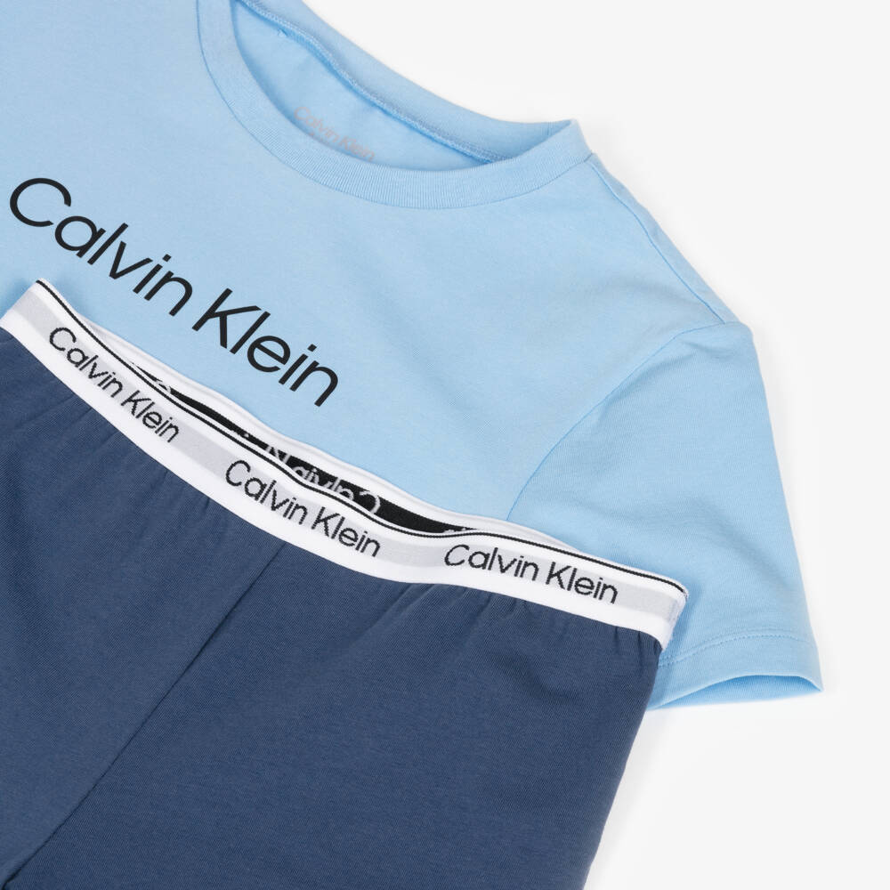 Calvin Klein-Boys Dual-Blue Cozy Sleepwear Set | Childrensalon Outlet