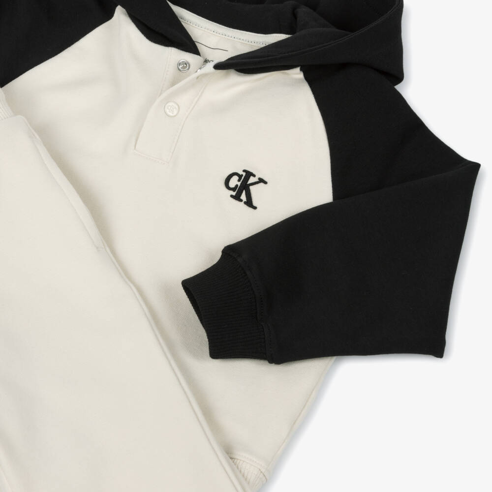 Calvin Klein-Boys Dual-Tone Hooded Tracksuit | Childrensalon Outlet