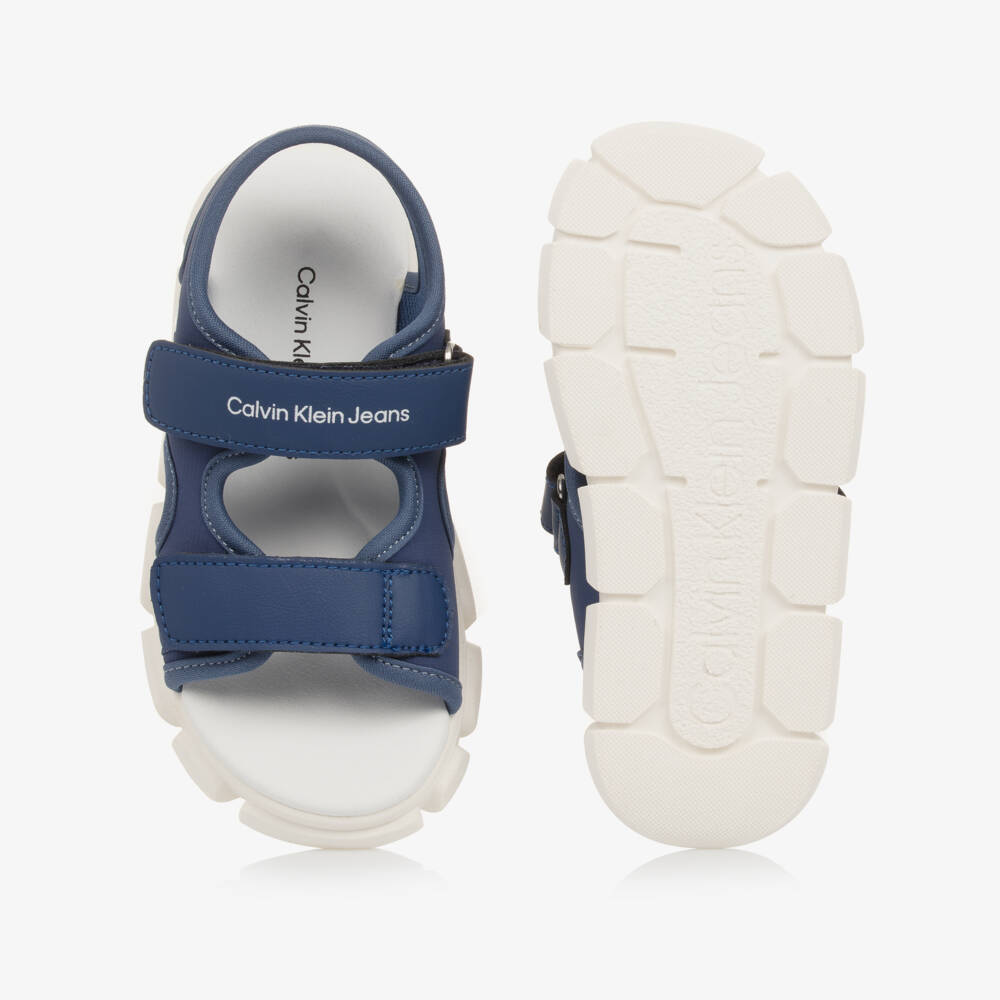 Calvin Klein-Boys Durable Blue Strap Sandals | Childrensalon Outlet