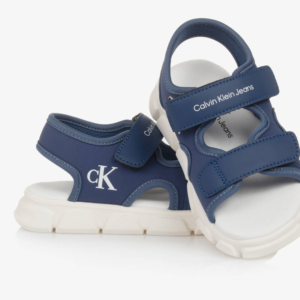 Calvin Klein-Boys Durable Blue Strap Sandals | Childrensalon Outlet