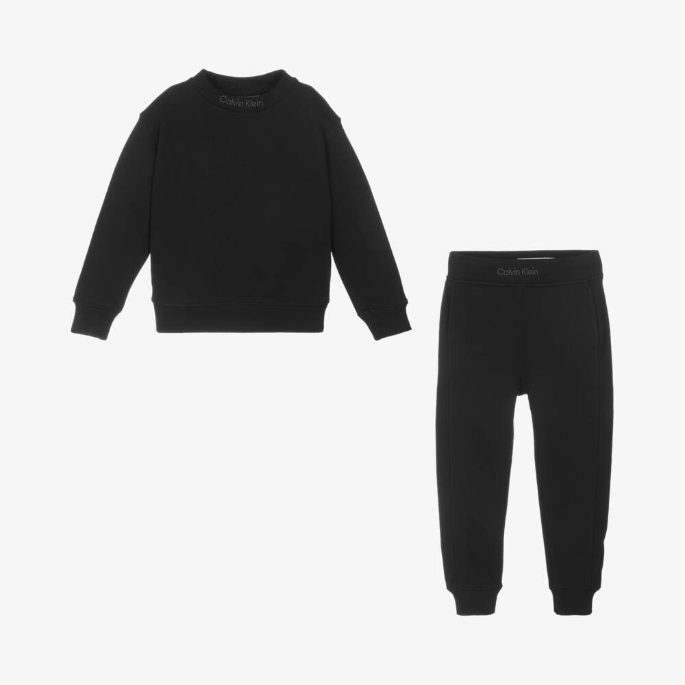 Calvin Klein-Boys Elegant Black Jersey Ensemble | Childrensalon Outlet