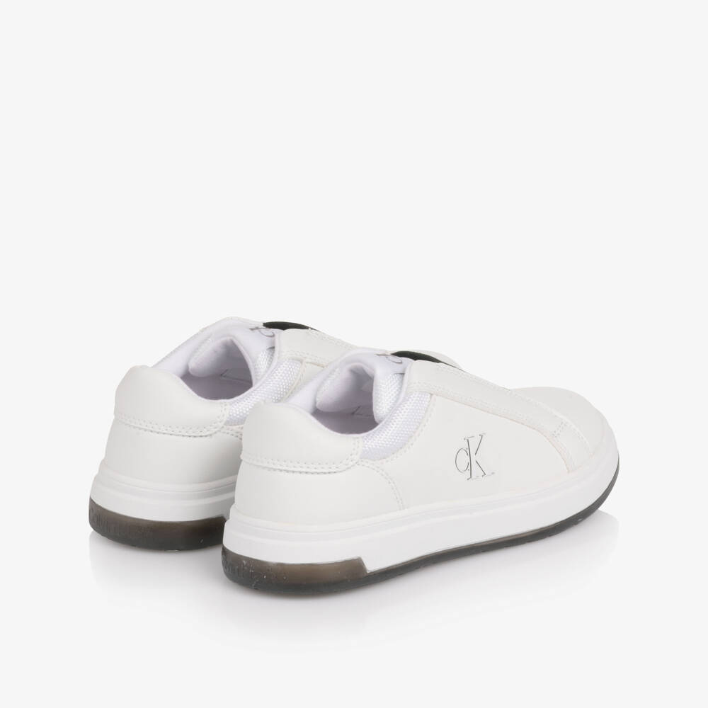 Calvin Klein-Белые кроссовки с эластичной вставкой для мальчиков и девочек | Childrensalon Outlet